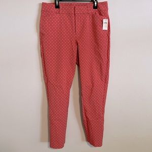 Old Navy Red Polka Dot Ankle Pants